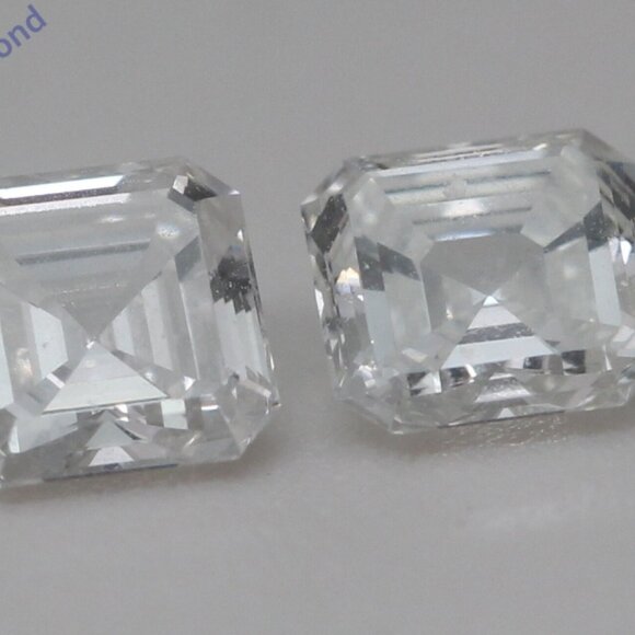 Asscher Natural Diamond Studs 14K Yellow Gold (0.98 Ct G Vs1) C54200051 - Picture 4 of 6
